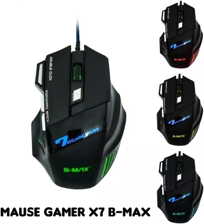 Mouse Gamer Laser X7 2400dpi Led Usb 7 Botões Profissional