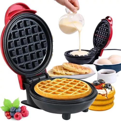 Máquina elétrica prática para fazer panquecas e waffles HFB/cor vermelha