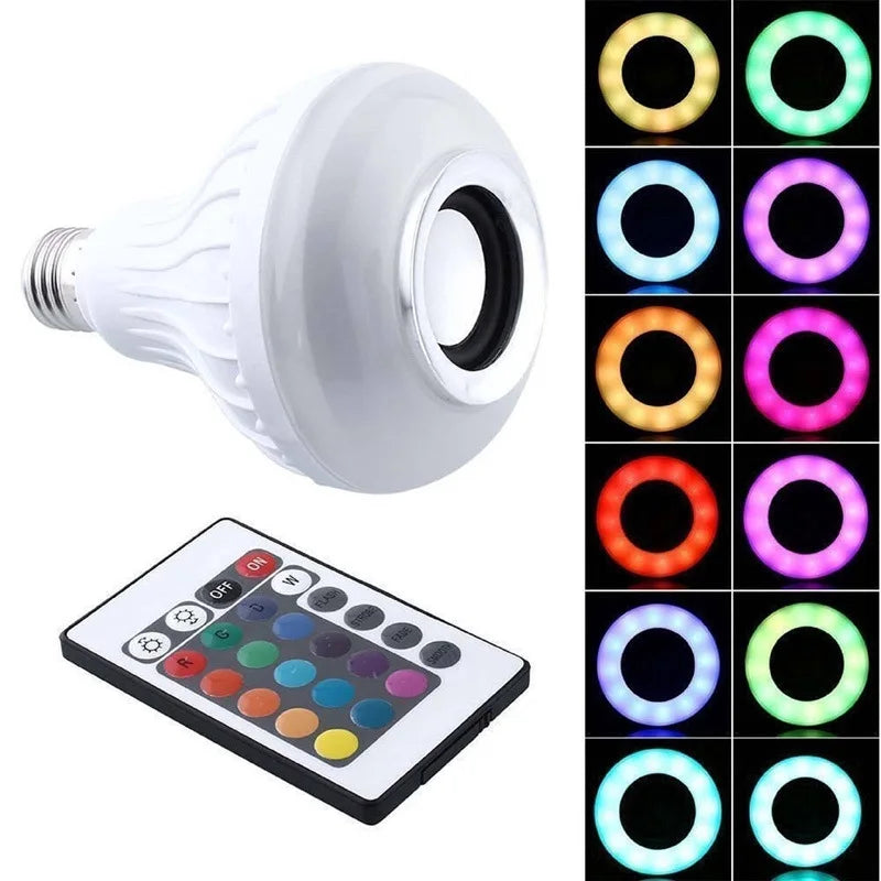 Lâmpada de controle remoto de música bluetooth lâmpada de música led rgb lâmpada de música de controle remoto colorido