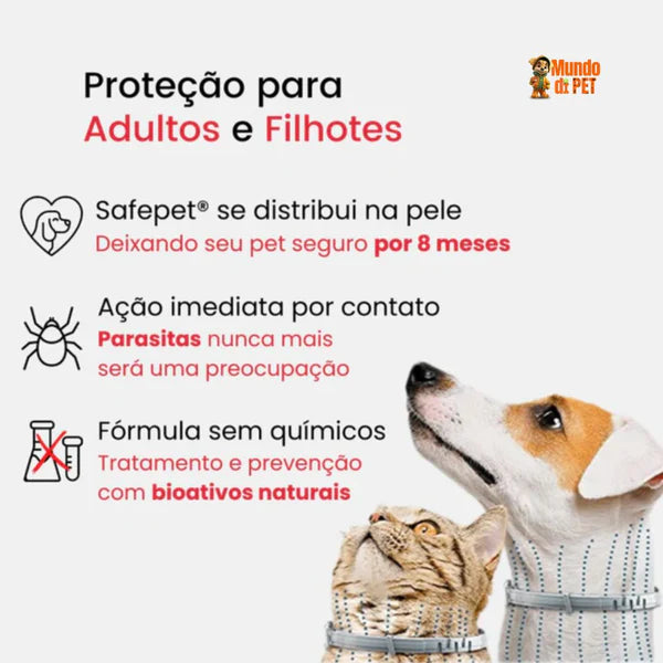 Coleira antipulgas e carrapatos para cães e gatos