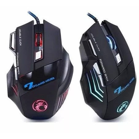 Mouse Gamer Laser X7 2400dpi Led Usb 7 Botões Profissional